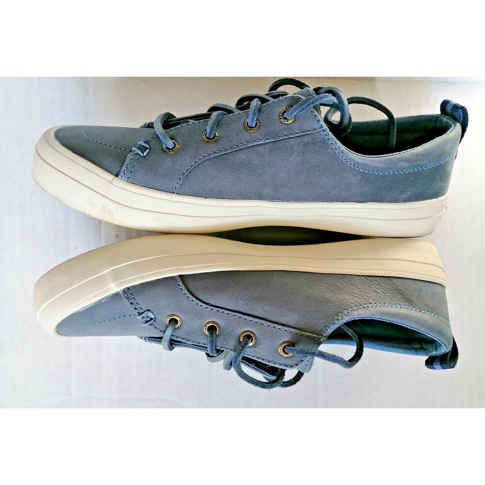 Sperry Womens Flat Shoes Lace Up Sneakers Cushioned Grey Sz 8.5 Comfy